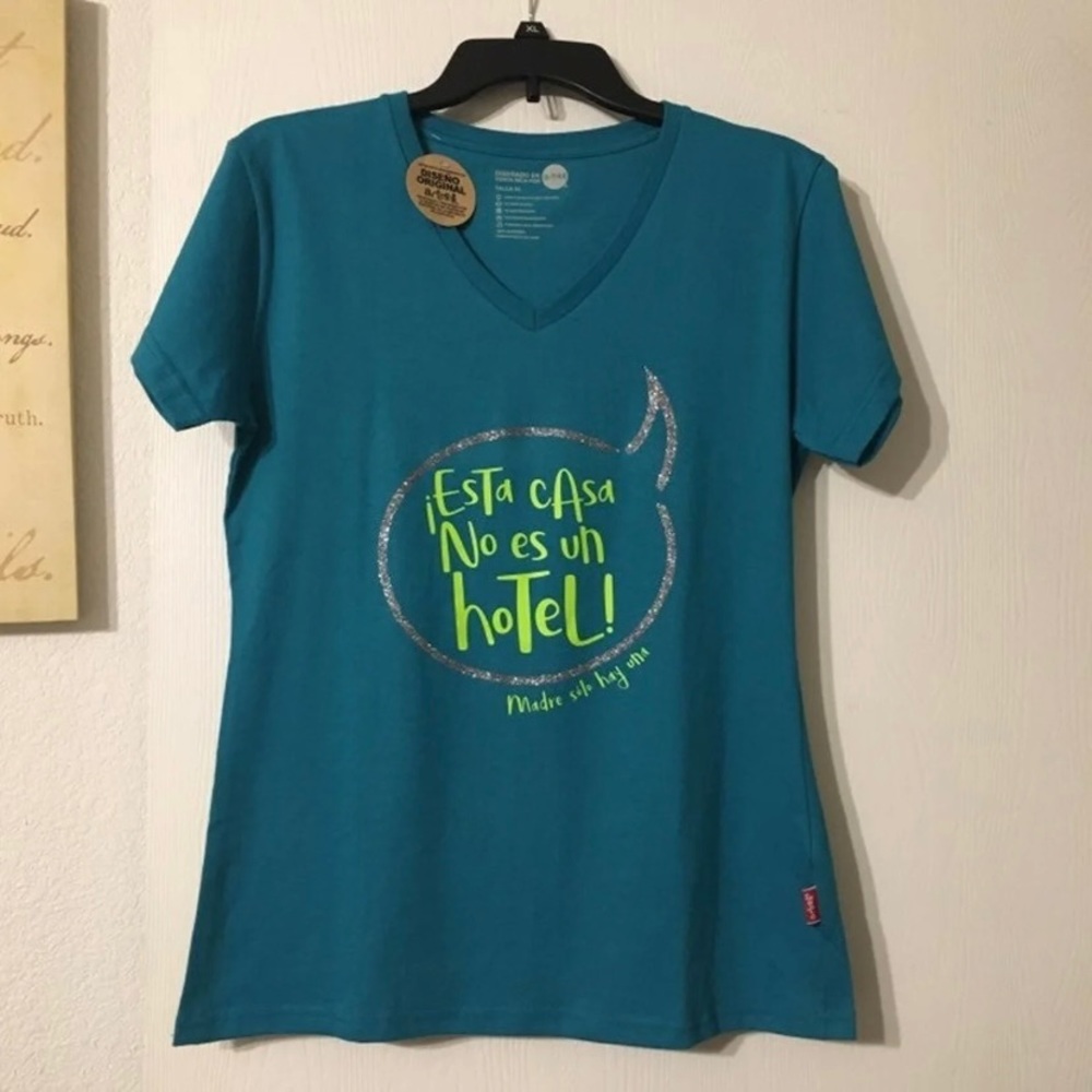 Costa Rica Original Design Arteria Graphic Tee Turquoise Size XL